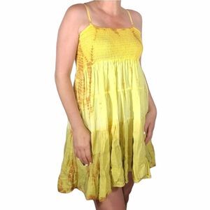 Just Crusing Vintage 1980's Yellow Summer Dress